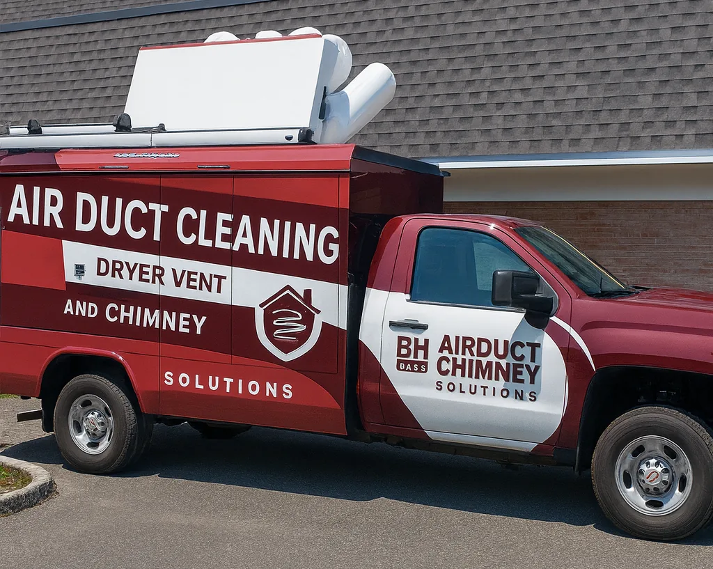 BH Airduct & Chimney Solutions service van — air duct cleaning Pasadena CA