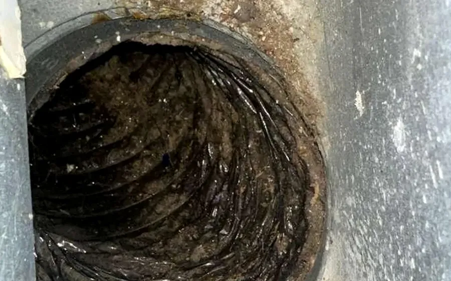 Duct connection found loose during an attic inspection